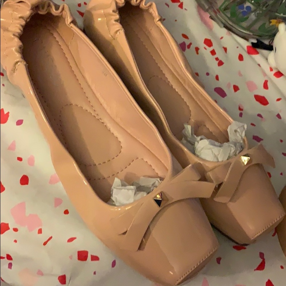New Camssoo Light pink flats square toe.  Size 7.5